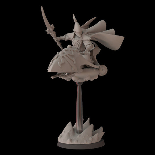 Space Elves Awakened on Graviton Bike | Fantasy Cult 32mm Grimdark Wargaming Miniatures Role Playing Miniatures