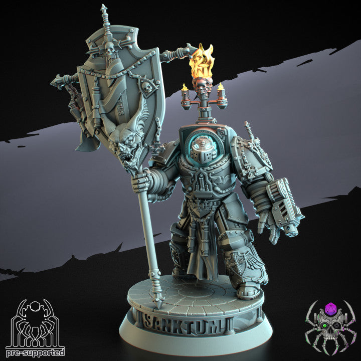 Demon Hunters Banner Captain Kit | EightLegsMiniatures Grimdark Wargaming Miniatures