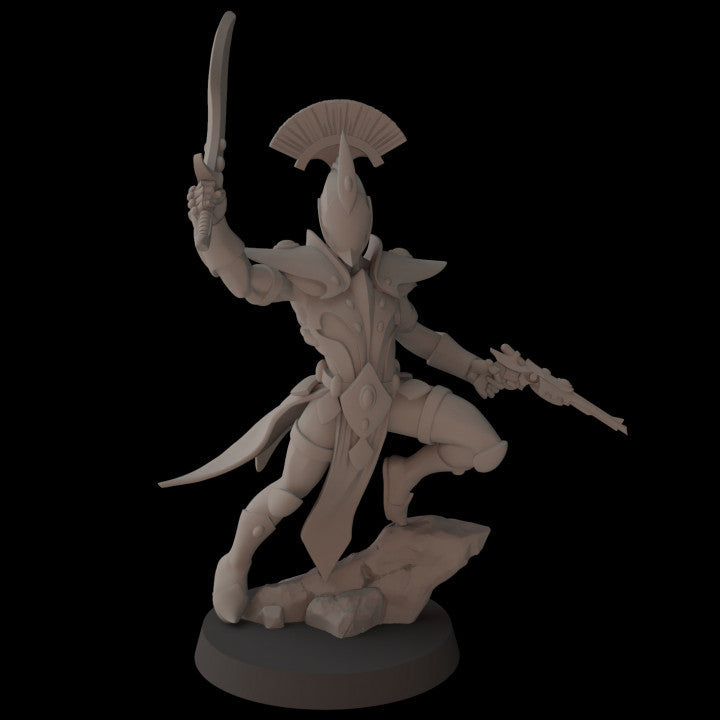 Space Elves Aeterni Battle Dancer Lord | Fantasy Cult 32mm Grimdark Wargaming Miniatures Role Playing Miniatures