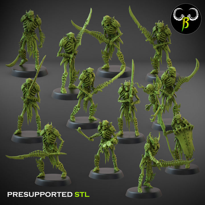 Crypt Nightmares Boneguard Great Weapons | Claybeast Creations 28mm Fantasy Wargaming Miniatures Role Playing Miniatures