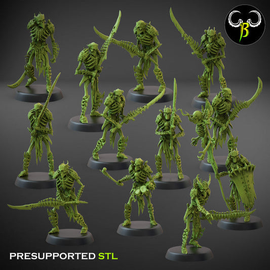 Crypt Nightmares Boneguard Great Weapons | Claybeast Creations 28mm Fantasy Wargaming Miniatures Role Playing Miniatures