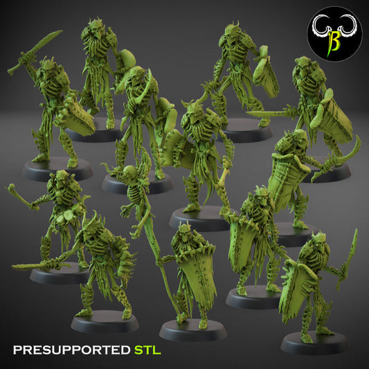 Crypt Nightmares Boneguard Shields | Claybeast Creations 28mm Fantasy Wargaming Miniatures Role Playing Miniatures