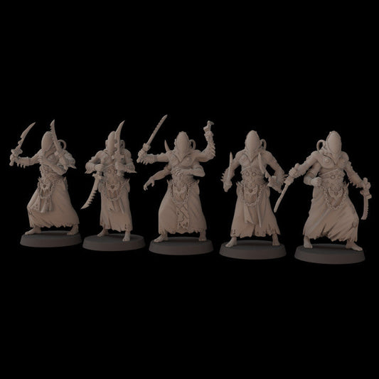 Space Elves Dark Flayers | Fantasy Cult 32mm Grimdark Wargaming Miniatures Role Playing Miniatures