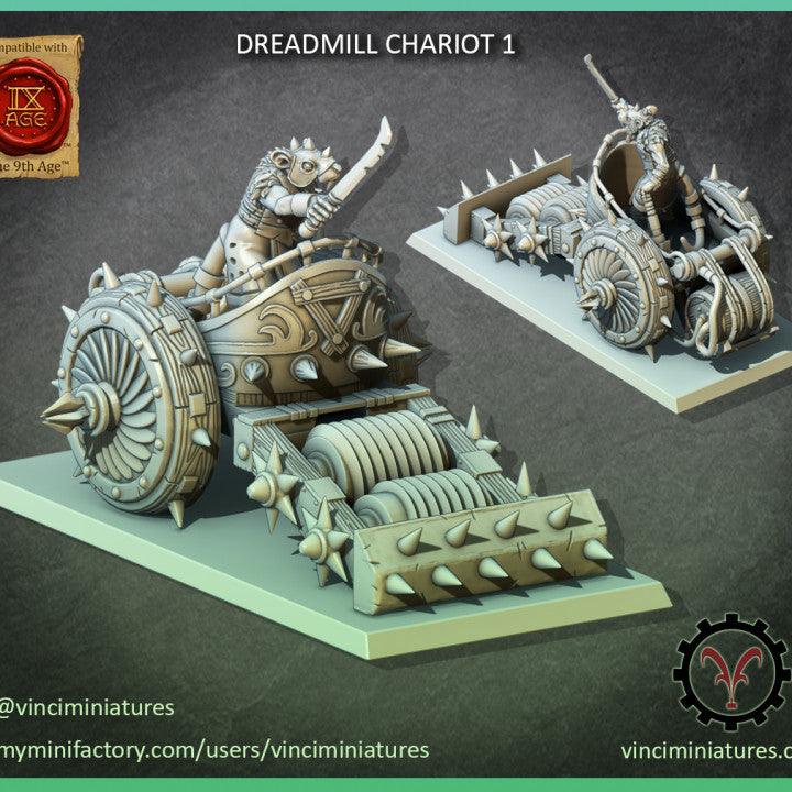 Verminkin Dreadmill Chariot | Vinci Miniatures 28/32mm Fantasy Wargaming Miniatures Role Playing Miniatures