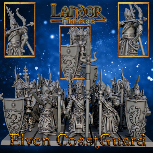 Elven Coastguard | Landor Miniatures 28/32mm Fantasy Wargaming Miniatures