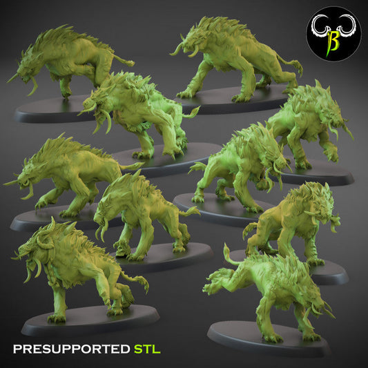Fallen Beasts Fel Pack | Claybeast Creations 28mm Fantasy Wargaming Miniatures Role Playing Miniatures