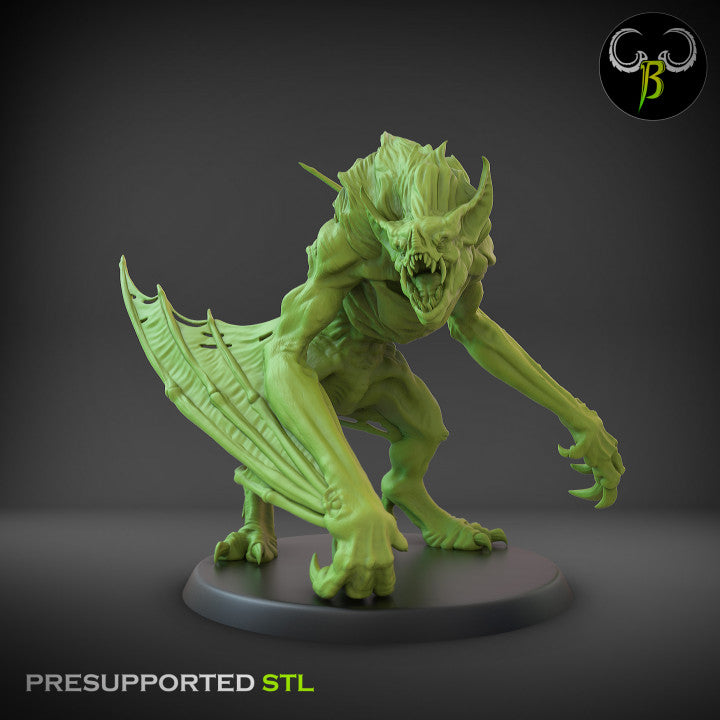 Crypt Nightmares Feral Vampire | Claybeast Creations 28mm Fantasy Wargaming Miniatures