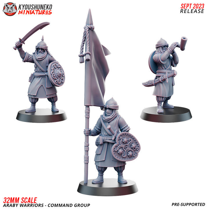 Araby Spearmen | Kyoushuneko 28/32mm Fantasy Wargaming Miniatures Role Playing Miniatures