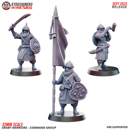 Araby Spearmen | Kyoushuneko 28/32mm Fantasy Wargaming Miniatures Role Playing Miniatures