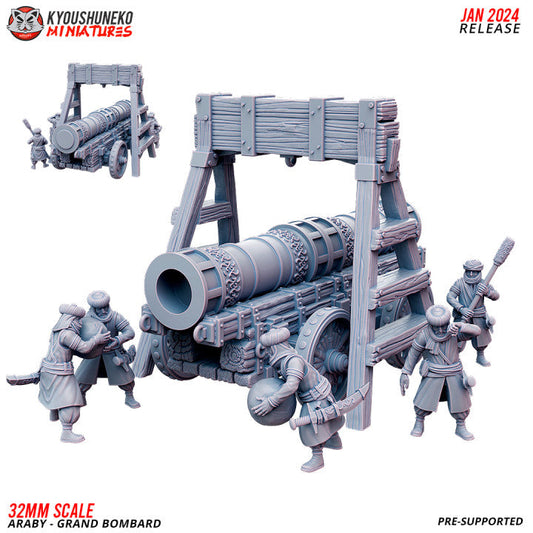 Araby Grand Bombard | Kyoushuneko 28/32mm Fantasy Wargaming Miniatures Role Playing Miniatures