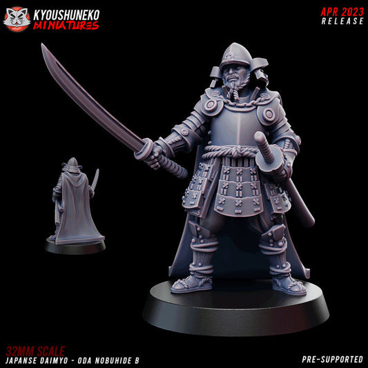 Feudal Japanese Oda Nobuhide | Kyoushuneko 28/32mm Fantasy Wargaming Miniatures Role Playing Miniatures