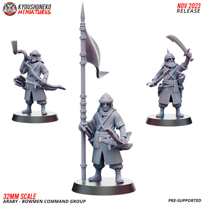 Araby Bowmen | Kyoushuneko 28/32mm Fantasy Wargaming Miniatures Role Playing Miniatures