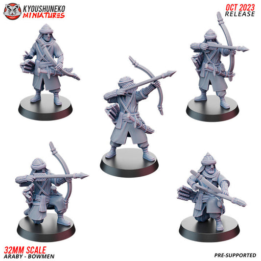 Araby Bowmen | Kyoushuneko 28/32mm Fantasy Wargaming Miniatures Role Playing Miniatures