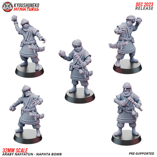 Araby Naffatun Naptha Bombs | Kyoushuneko 28/32mm Fantasy Wargaming Miniatures Role Playing Miniatures