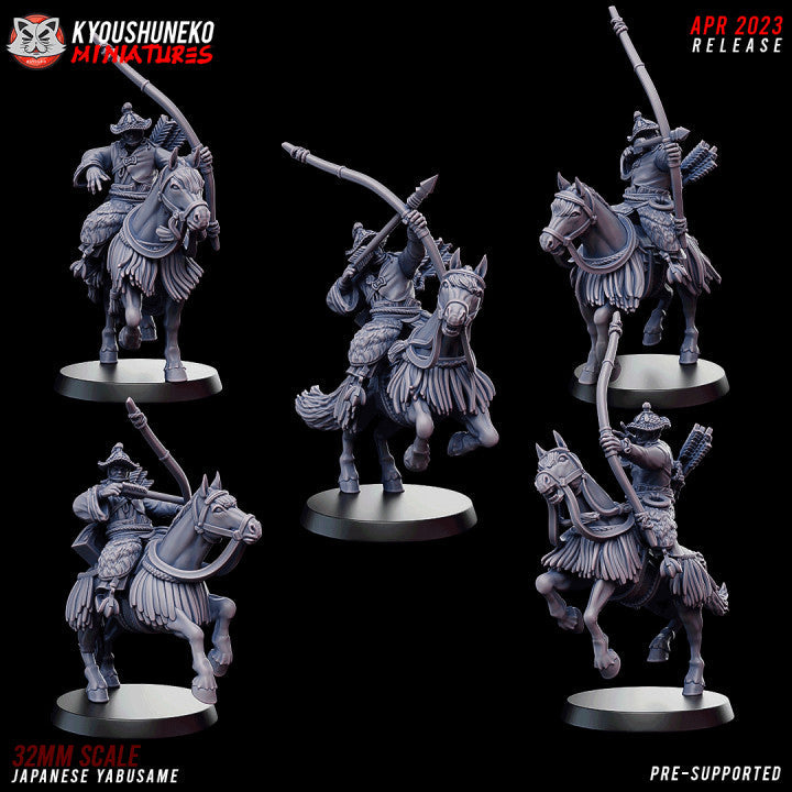 Feudal Japanese Yabusame | Kyoushuneko 28/32mm Fantasy Wargaming Miniatures Role Playing Miniatures