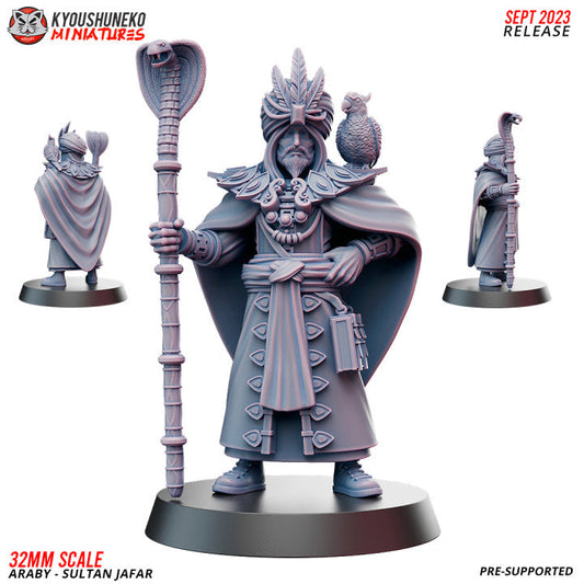 Araby Sultan Jafar | Kyoushuneko 28/32mm Fantasy Wargaming Miniatures Role Playing Miniatures