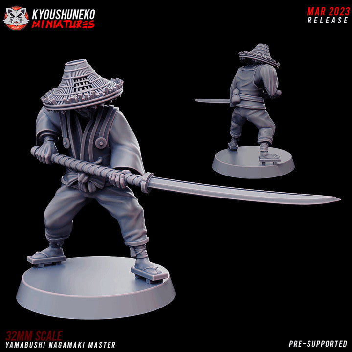 Feudal Japanese Yamabushi Nagamaki Master | Kyoushuneko 28/32mm Fantasy Wargaming Miniatures