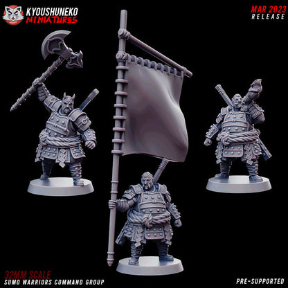 Feudal Japanese Sumo Warriors (Armoured) | Kyoushuneko 28/32mm Fantasy Wargaming Miniatures Role Playing Miniatures