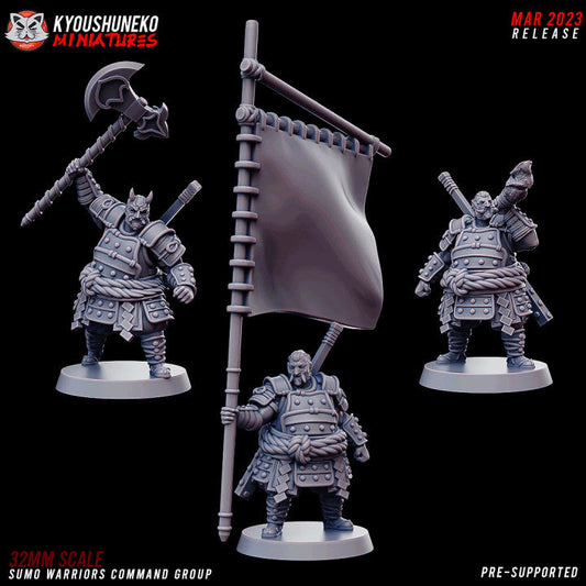 Feudal Japanese Sumo Warriors (Armoured) | Kyoushuneko 28/32mm Fantasy Wargaming Miniatures Role Playing Miniatures