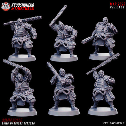 Feudal Japanese Sumo Warriors (Armoured) | Kyoushuneko 28/32mm Fantasy Wargaming Miniatures Role Playing Miniatures
