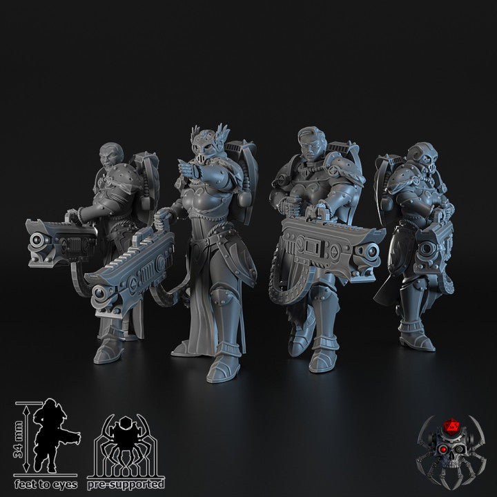 Widows of Retribution Heavy Gun Squad | EightLegsMiniatures Grimdark Wargaming Miniatures