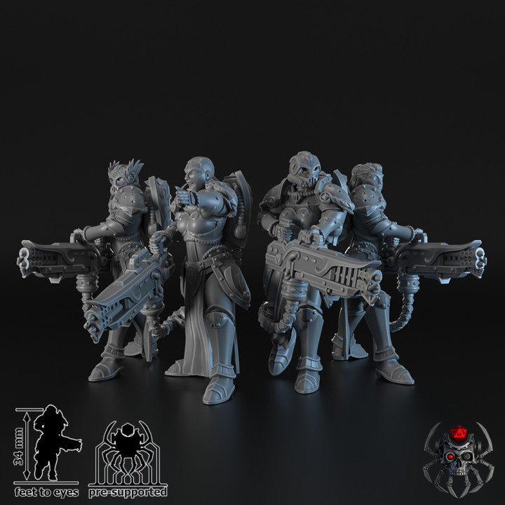 Widows of Retribution Heavy Flamer Squad | EightLegsMiniatures Grimdark Wargaming Miniatures