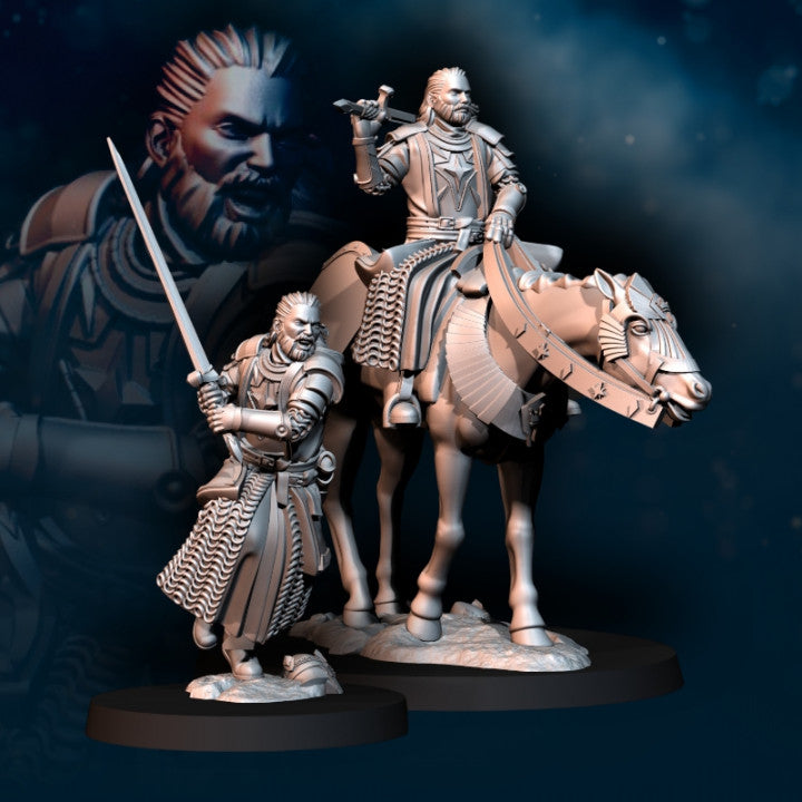 High Human Prince Foot and Mounted | Davale Games 25mm Fantasy Wargaming Miniatures