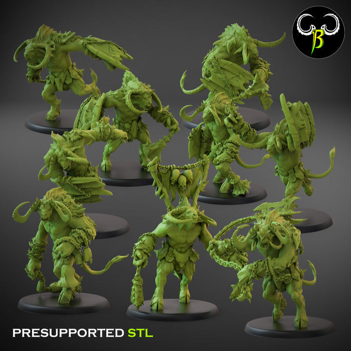 Fallen Beasts Horned Brutes Shields | Claybeast Creations 28mm Fantasy Wargaming Miniatures Role Playing Miniatures