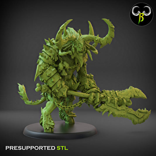 Fallen Beasts Horned Warlord | Claybeast Creations 28mm Fantasy Wargaming Miniatures Role Playing Miniatures