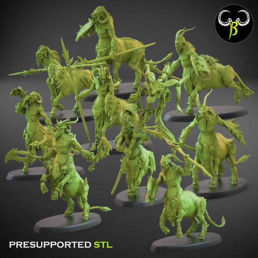 Fallen Beasts Horned Riders Spears | Claybeast Creations 28mm Fantasy Wargaming Miniatures Role Playing Miniatures