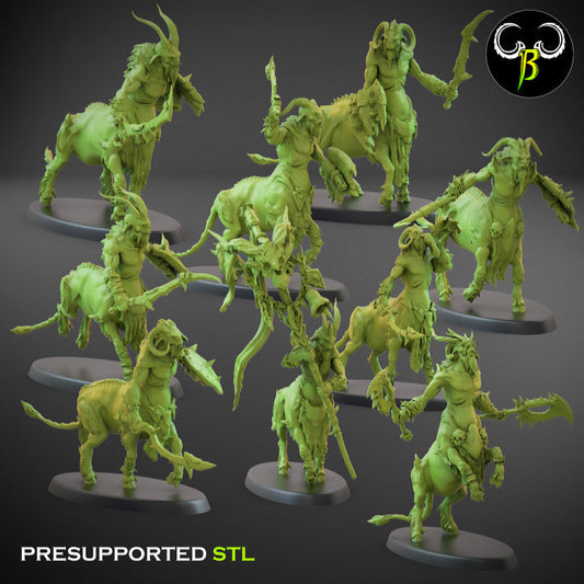 Fallen Beasts Horned Riders Swords | Claybeast Creations 28mm Fantasy Wargaming Miniatures Role Playing Miniatures