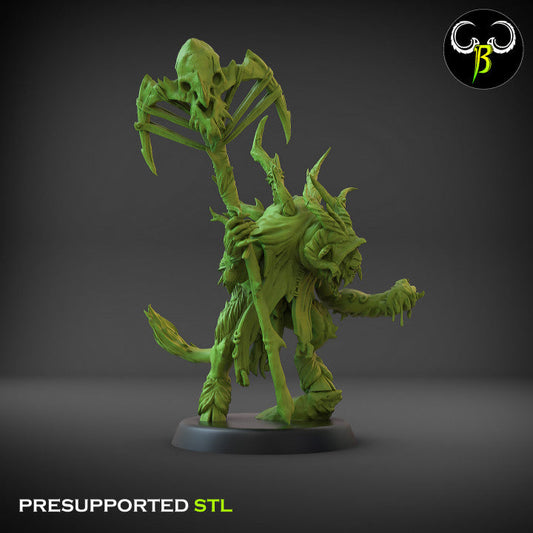 Fallen Beasts Horned Seer | Claybeast Creations 28mm Fantasy Wargaming Miniatures Role Playing Miniatures