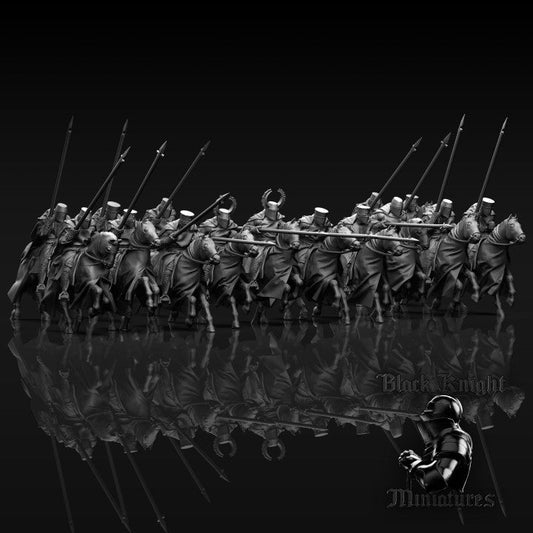 13th Century Teutonic Order Mounted Ritterbrüder Knights | Black Knight Miniatures 28mm Historical Wargaming Miniatures