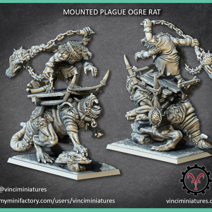 Verminkin Plague Ogre Rat | Vinci Miniatures 28/32mm Fantasy Wargaming Miniatures Role Playing Miniatures