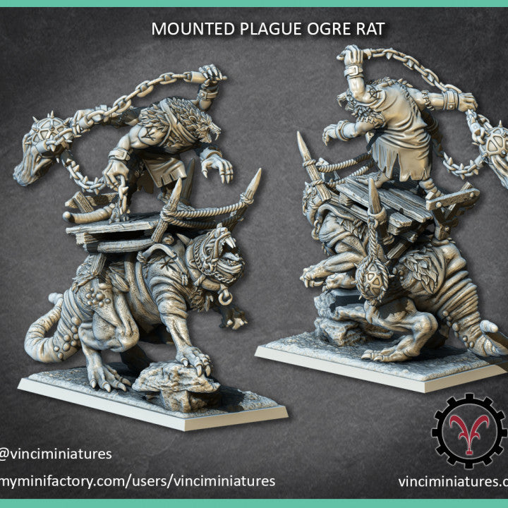 Verminkin Plague Ogre Rat | Vinci Miniatures 28/32mm Fantasy Wargaming Miniatures