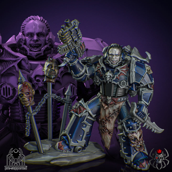 Nightmare Harbingers Captain | EightLegsMiniatures Grimdark Wargaming Miniatures