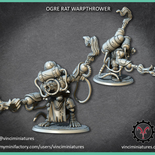 Verminkin Ogre Warp Sprayer | Vinci Miniatures 28/32mm Fantasy Wargaming Miniatures Role Playing Miniatures