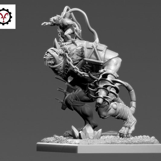 Verminkin Ogre Rat Grinder | Vinci Miniatures 28/32mm Fantasy Wargaming Miniatures Role Playing Miniatures