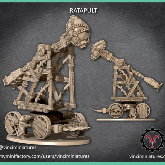 Verminkin Ratapault | Vinci Miniatures 28/32mm Fantasy Wargaming Miniatures Role Playing Miniatures