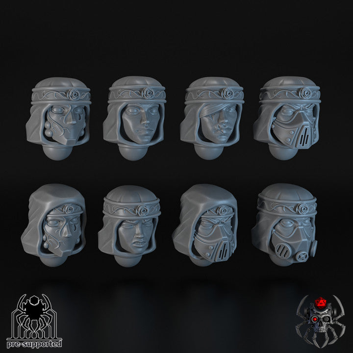 Widows Bloody Rose Heads | EightLegsMiniatures Grimdark Wargaming Miniatures