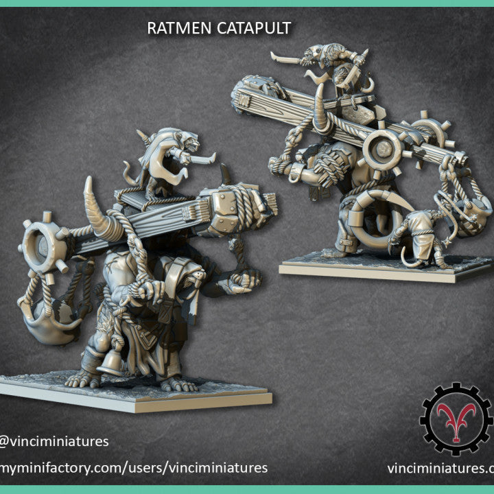 Verminkin Ogre Ratapault | Vinci Miniatures 28/32mm Fantasy Wargaming Miniatures Role Playing Miniatures