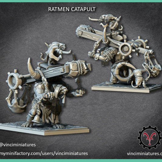Verminkin Ogre Ratapault | Vinci Miniatures 28/32mm Fantasy Wargaming Miniatures Role Playing Miniatures