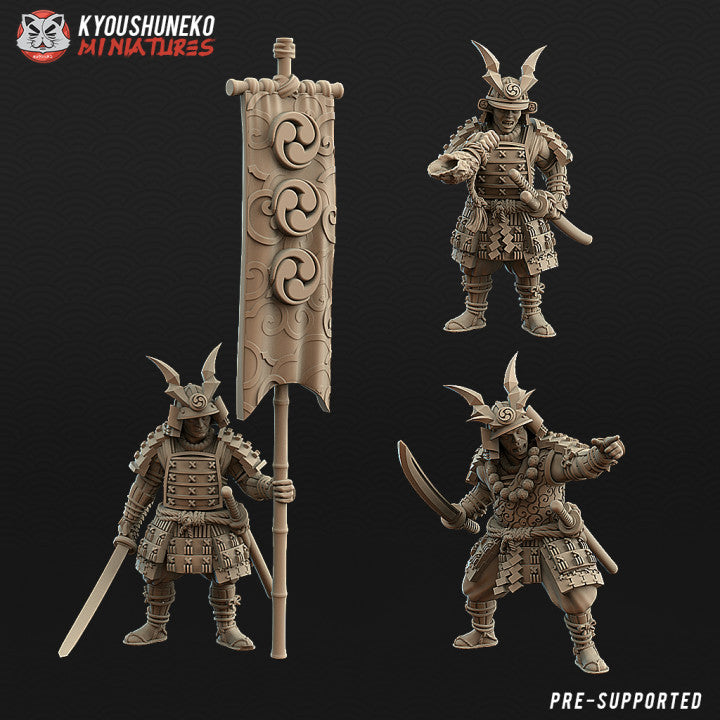 Feudal Japanese Samurai Polearms | Kyoushuneko 28/32mm Fantasy Wargaming Miniatures