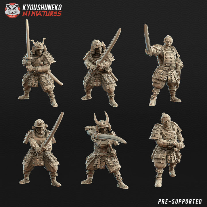 Feudal Japanese Samurai Katana | Kyoushuneko 28/32mm Fantasy Wargaming Miniatures