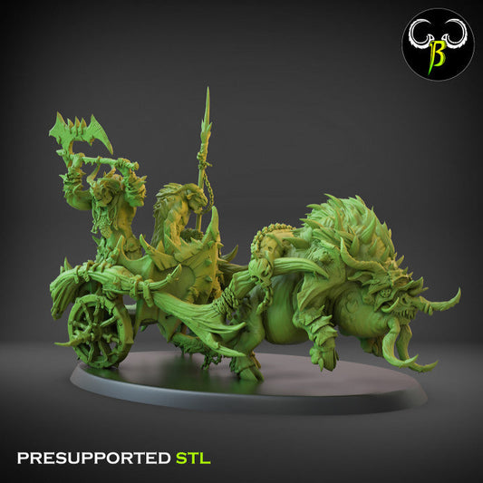 Fallen Beasts Savage Chariot 1 | Claybeast Creations 28mm Fantasy Wargaming Miniatures Role Playing Miniatures