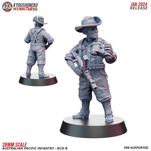 Pacific Australian NCO 2 | Kyoushuneko 28mm WW2 Wargaming Miniatures Role Playing Miniatures