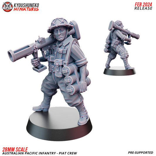 Pacific Australian PIAT | Kyoushuneko 28mm WW2 Wargaming Miniatures Role Playing Miniatures