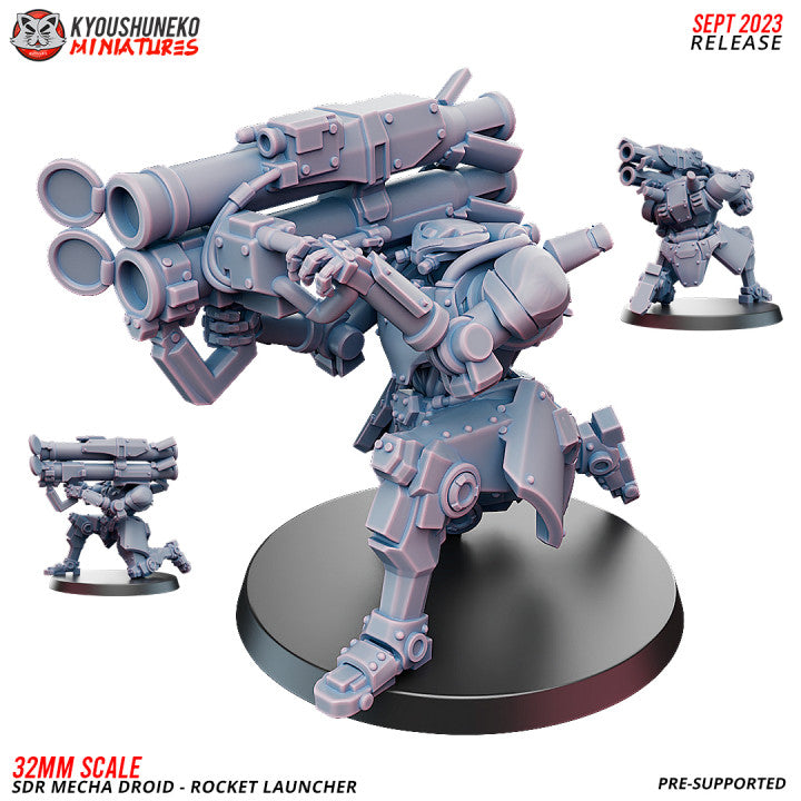 Sikh Desert Raiders Mecha Droid Rocket Launcher | Kyoushuneko 32mm Grimdark Wargaming Miniatures Role Playing Miniatures