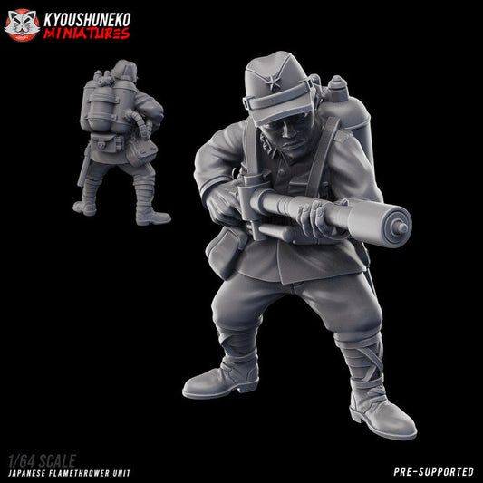 Imperial Japanese Flamethrower | Kyoushuneko 28mm WW2 Wargaming Miniatures Role Playing Miniatures