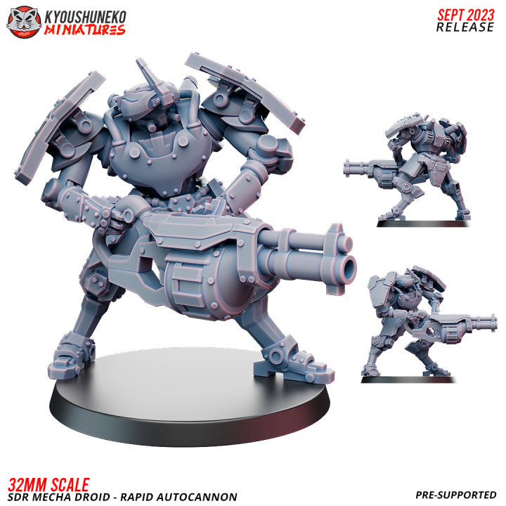 Sikh Desert Raiders Mecha Droid Autocannon | Kyoushuneko 32mm Grimdark Wargaming Miniatures